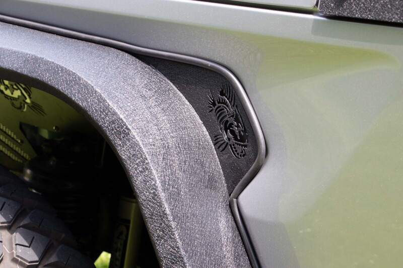 Jeep Unlimited Fenders - Rear - Fishbone Offroad - Elite Aluminum - Black textured - `18-`27